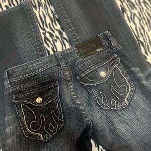 Y2K Dark Blue Denim Jeans